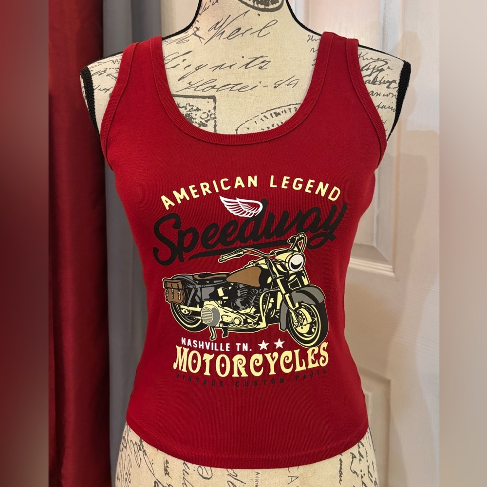 Obsessive Love American Legend Speedway Nashville TN Motorcycles Crop Tank Top